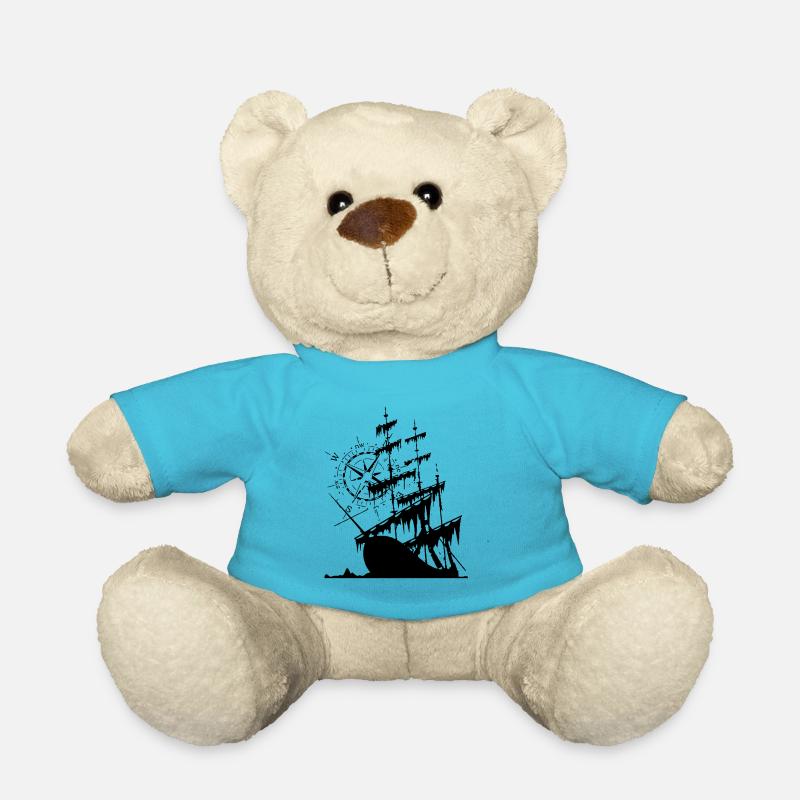 Windrose Segelboot Kompass - Teddy - Atollblau