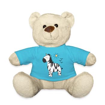 zebra - Teddy Bear - atoll blue - Front