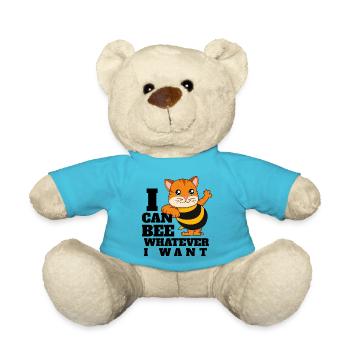 chat en costume d’abeille chatte lgbt lgbtqi+ - Nounours - bleu outremer - Devant