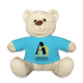 I AM The Alpha and Omega - Teddy Bear - atoll blue - Front