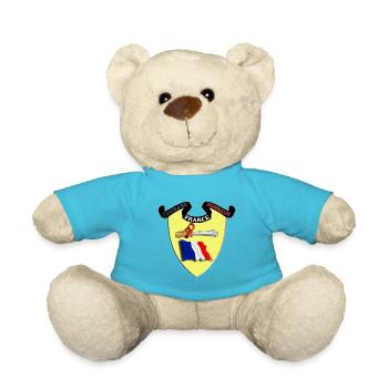 Feuerwehrmann Feuerwehrmann Wimpel von Frankreich Feuerwehrmann Wappen Feuerwehrmann - Teddy - Atollblau - Vorne