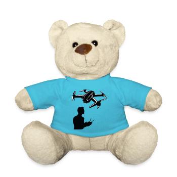 Drone man with remote control - Teddy Bear - atoll blue - Front