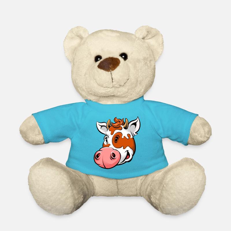 Vache de dessin animé - Nounours - bleu outremer