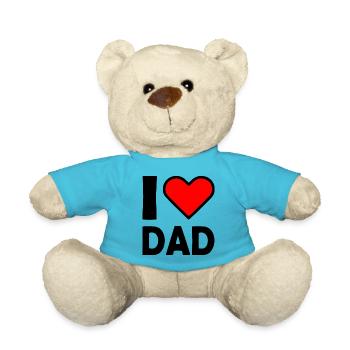 I love dad - Teddy Bear - atoll blue - Front