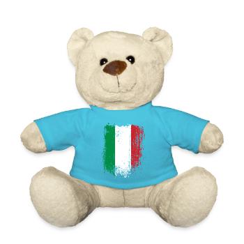 Italien Flagge Grunge Bürste - Teddy - Atollblau - Vorne