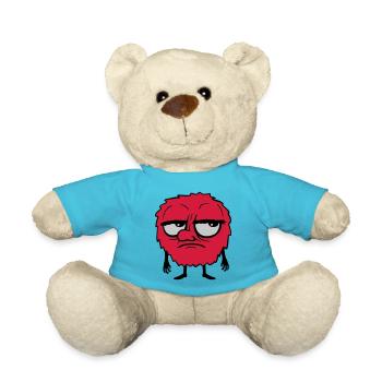 Monster Eyes Roll Cartoon - Teddy Bear - atoll blue - Front