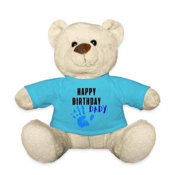 birthday design for dad, happy birthday dad - Teddy Bear - atoll blue - Front
