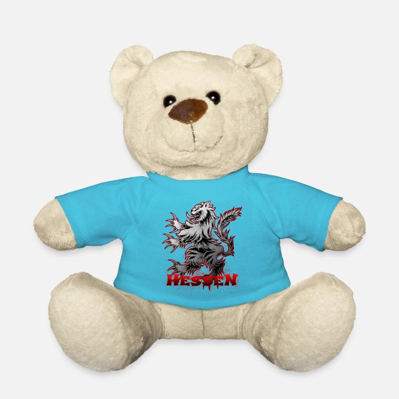Hessisches Design "Hessen-Logo" - Teddy - Atollblau