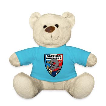 fanion t-shirt sapeurs pompiers de France Fanion - Nounours - bleu outremer - Devant