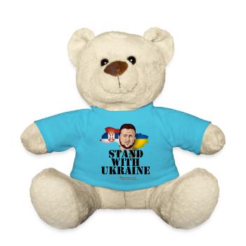 Serbia Ukraine Zelensky - Teddy Bear - atoll blue - Front