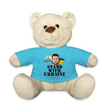 San Marino Stand with Ukraine - Teddy - Atollblau - Vorne