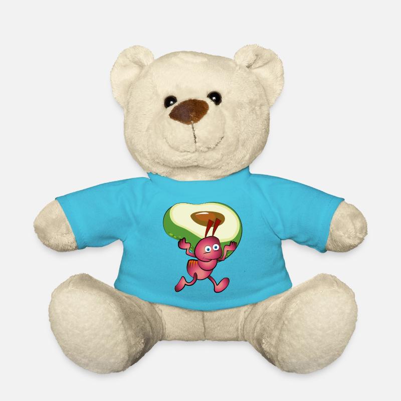 Fourmi rouge avec un avocat - Nounours - bleu outremer