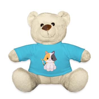 Cat Calico - Teddy Bear - atoll blue - Front