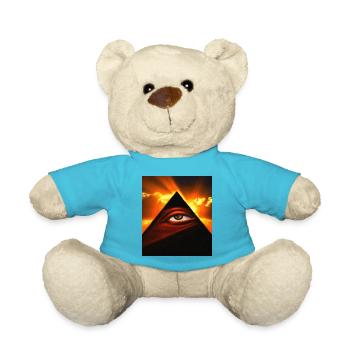 All Seeing Eye - Teddy Bear - atoll blue - Front