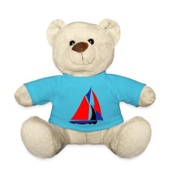 French sailboat - Teddy Bear - atoll blue - Front
