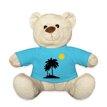 Palm trees - Teddy Bear - atoll blue - Front