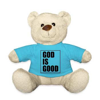 God is good - Teddy Bear - atoll blue - Front