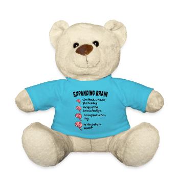 Expanding Brain Meme - Teddy Bear - atoll blue - Front