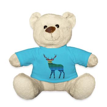 Hirsch - Teddy - Atollblau - Vorne