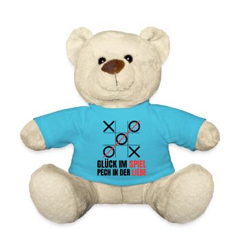 TICTACTOE - Glück im Spiel, Pech in der Liebe - Teddy - Atollblau - Vorne