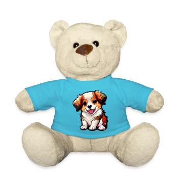 Embodies the pure joy that dogs bring us - Teddy Bear - atoll blue - Front