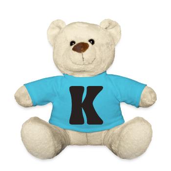 K - Teddy Bear - atoll blue - Front