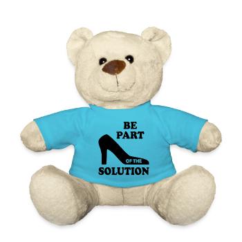 Be part of the solution - Teddy Bear - atoll blue - Front
