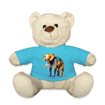 Paper Art Elephant - Teddy Bear - atoll blue - Front