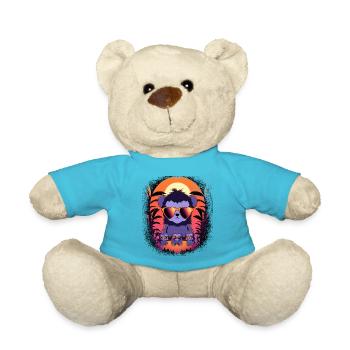 animal fun ice bear citation drôles dictons coati - Nounours - bleu outremer - Devant