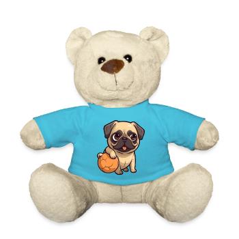 Pug - Teddy Bear - atoll blue - Front