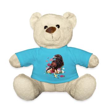 L’aigle rouge et noir - Nounours - bleu outremer - Devant