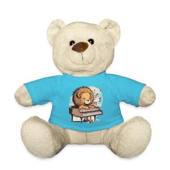 Piano Lion - Teddy Bear - atoll blue - Front