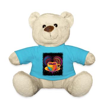 drôle citation signe de paix drôle dictons geek coeur - Nounours - bleu outremer - Devant