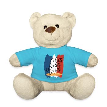 Liberté Egalité Baguette - Französischer Humor - Teddy - Atollblau - Vorne