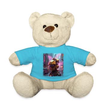 Bee Keeper Bag Funny Quote Bee Whisperer - Teddy Bear - atoll blue - Front