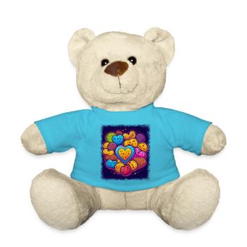 baking gift joke funny chef design tshirts happy - Teddy - Atollblau - Vorne