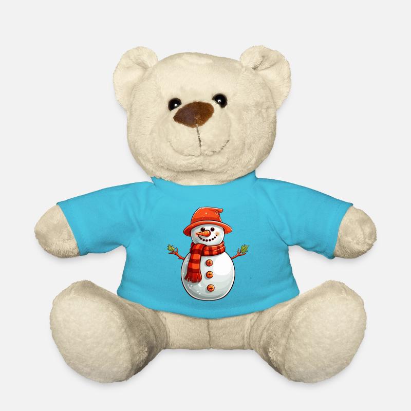 Schneemann - Teddy - Atollblau