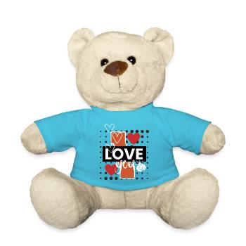 I love You Design - Teddy - Atollblau - Vorne