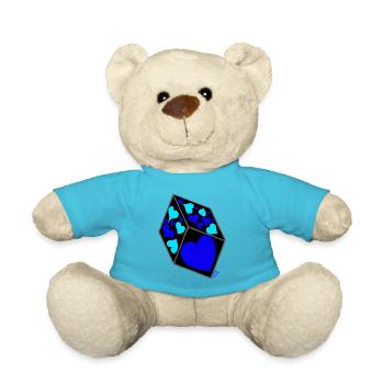Cube of love v Laura, good - Teddy Bear - atoll blue - Front
