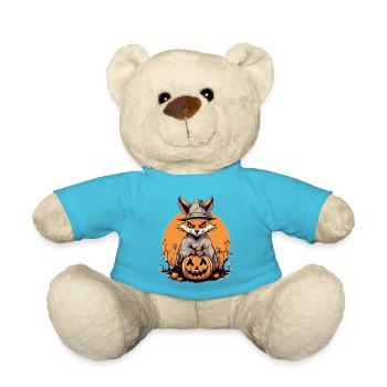 Grimmiger Fuchs im Hexenwald - Teddy - Atollblau - Vorne