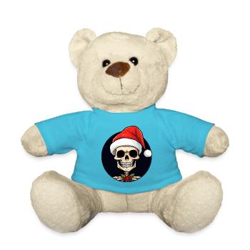 Skull Christmas - Teddy Bear - atoll blue - Front