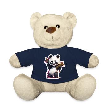 Panda / Animal / Zoo / Bambou / Sauvage / Enfantin - Nounours - bleu marine - Devant