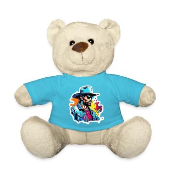 Cowboy / Far West / Désert / Lasso / Rodéo - Nounours - bleu outremer - Devant