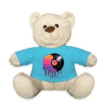 Disque vinyle cosmique - Nounours - bleu outremer - Devant