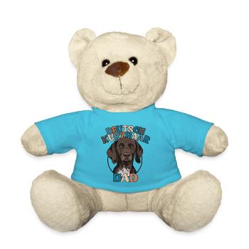 German Shorthaired Dad Dogs Hunting Dogs Wilsigns - Teddy Bear - atoll blue - Front