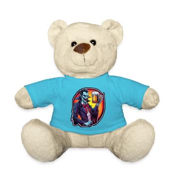 Vampir / Dracula / Blutsauger / Halloween / Mythos - Teddy - Atollblau - Vorne