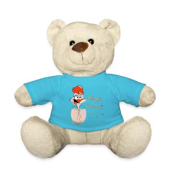 Joyeuses Pâques Coq - Nounours - bleu outremer - Devant