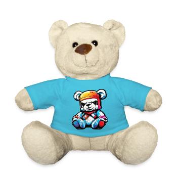 Teddybär / Kuscheltier / Stofftier / Geschenkidee - Teddy - Atollblau - Vorne