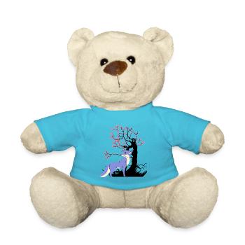 Fox Fantasy Forest Animal Fairy Tale Character Child - Teddy Bear - atoll blue - Front