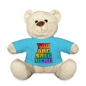 LGBT Safe Space Hier bist du sicher - Teddy - Atollblau - Vorne